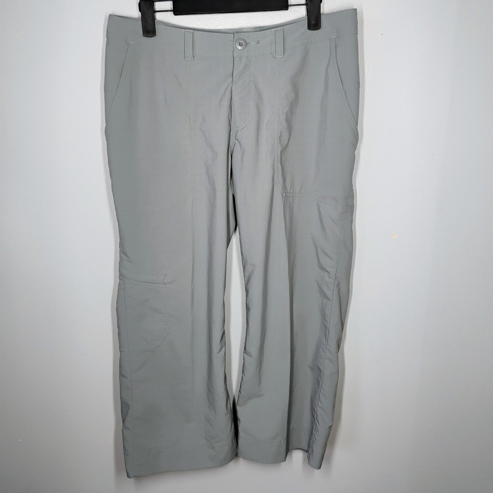 Patagonia W's Happy Hike Capri Pants Gray Womens 6 Outdoors Low Rise Zip Pockets